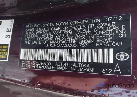 2013 Scion Tc z USA, uszkodzony, nr VIN JTKJF5C73D3051787